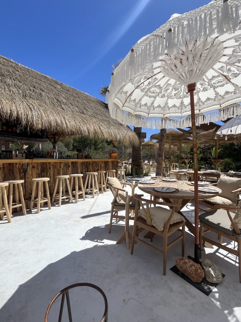 Handmade Balinese umbrella crafted in Indonesia with traditional motifs